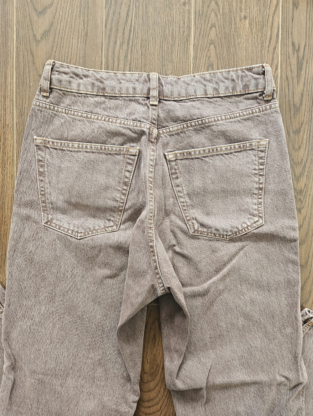 Topshop High-Rise Acid-Wash Red Tinted Mom Jeans Size 28 - Picture 5 of 11